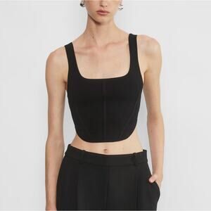 Aritzia Babaton Sculpt Knit Bustier Tank Black M